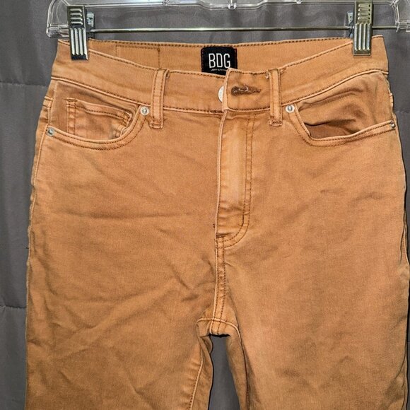 BDG Twig High Rise Skinny Jeans Size 24 Stretch Tan Denim 5 Pocket 24x26 - Picture 6 of 14